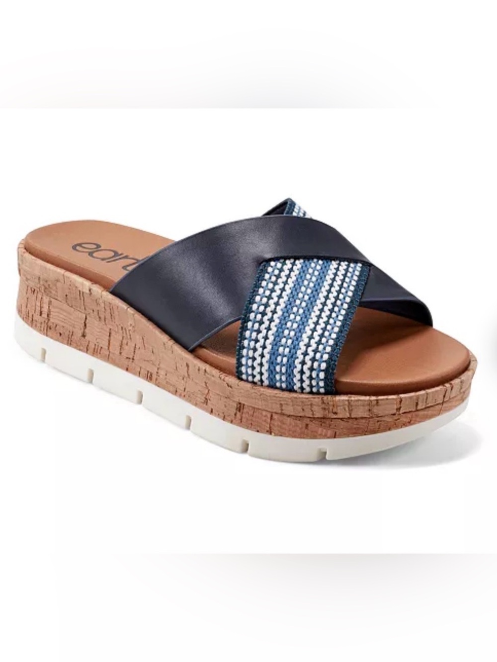 Earth Origins Finale Round Toe Slip-on Wedge Sandals 11 Cork Platform  causal
